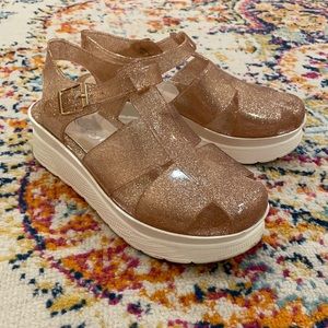 Platform Jelly Sandals Size 7